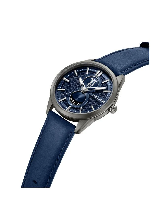 بوليس Styleshift Blue Dial Genuine Leather Strap Analog Watch for Men, 43mm